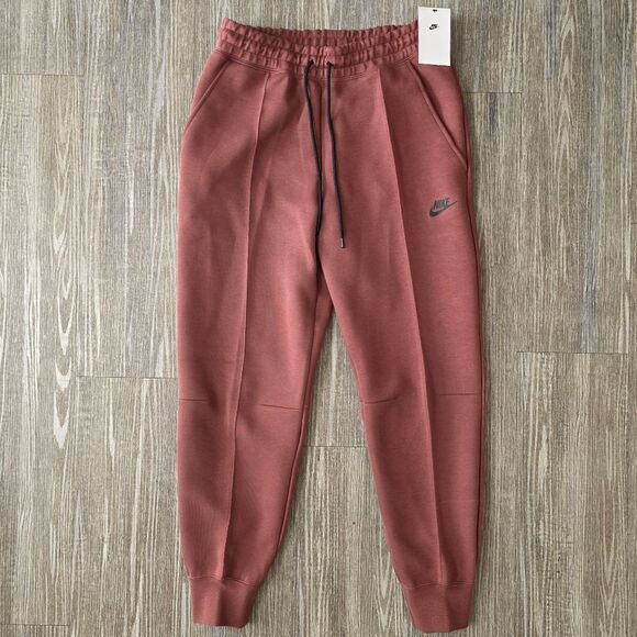 Nike Tech Fleece Mid-Rise Joggers Sportswear Women's Medium FB8330-605 Red Sepia - Picture 3 of 15